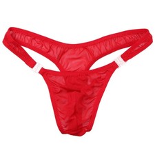 Herren Klassischer Stil Transparent Slips Niedrig Leibhöhe Seite Offen G String