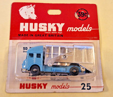 Husky Models No.25 SD Refuse Van Modellauto auf Karte Variante in blau Neu+OVP