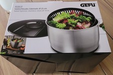 GEFU Salatschleuder PUSH IT Edelstahl 25 cm Durchmesser TOP!