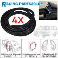 4x Dichtungssatz Für VW Transporter T4 Bus (L/R Türen + Heckklappe + Schiebetür)