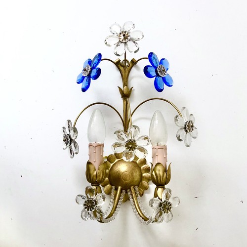 Wandlampe kristall glas blume - wandlampe,