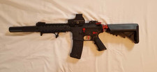 G&G CM16 Combat Machine Schwarz/Rot 6mm BB Gun, Airsoft/Softair, Guter Zustand