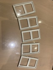 Jung 2 Fach Rahmen LS 982 Alpinweiß, 5 Stück