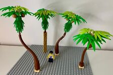 LEGO MOC Palme Palmen (Insel Deko Tropen Baum + Minifigur), NEU Originalteile