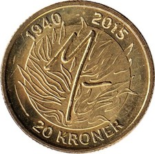 Daenemark 20 Kroner 2015 "75th Anniversary of the Birth of Queen Margrethe II"