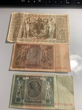 3 Geldscheine Reichsbank 1000