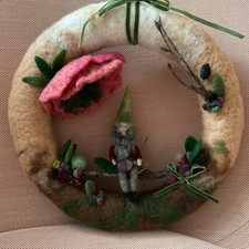 Türkranz aus Filz mit Zwerg