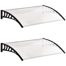 Outsunny Vordach für Haustür Überdachung Haustürdach aus Polycarbonat