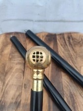 Gehstock Holz schwarz schlicht