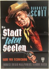 Stadt der toten Seelen Randolph Scott  Plakat Grafik Goetze sehr guter Zustand !