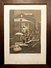 Radierung "Notte a Venezia"