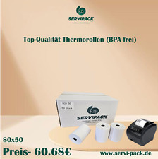 Thermorollen 80mm x 50m 50 stück  Top-Qualität  Thermal paper roll Servipack