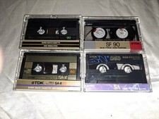 4x TDK 1x SA90, 1x TDK SAX 90 1x SAX 60 1x SF90 BESPIELT, UNBESCHRIFTET