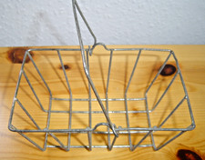 Alter Einkaufskorb für den Kaufladen, Metall, ca. 12,5 cm lang