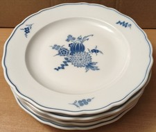 5 große Teller, blaue Blume