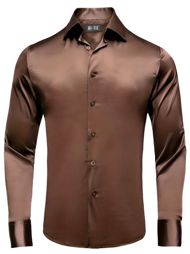 Glanz satin stretch - satin, hemd