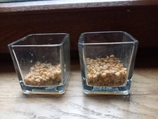 2  × Glas-Teelichthalter 