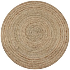 Neu Teppich Jute Geflochten Rund Natur Bodenmatte Wohnzimmerteppich 90cm -240 cm