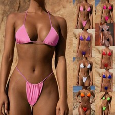 Einfarbiges Triangel Bikini