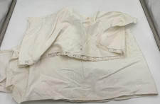 Vintage Ziertuch Decke Handarbeit gestickt/genäht Deko alt retro Haushalt