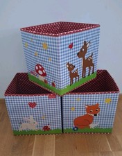 süsse Aufbewahrungsboxen für Kinder, 30x30x30 cm von Baby Glück, faltbar, stabil