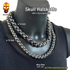 12/14 mm Skull Halskette -