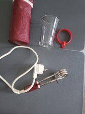 Tauchsieder W.-Germany 3426 mit Etui, Duralex Glas, Griffring Nostalgie  Set