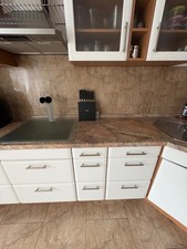 Küchenzeile mit Elektrogeräten Neu Edelstahl Herd Nef Marka Kochfeld Geschirrspü