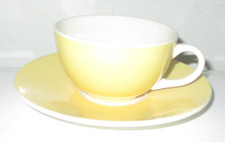 alte Kaffeetasse & Untertasse 200ml 50er 60er Jahre Gelb
