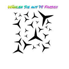 2x Stern Motiv Auto Aufkleber Set  30x30 Dekor Benz Folie 52 teilig tuning Star 