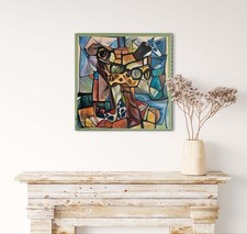 Acryl Bild 50x50cm Briefmarke