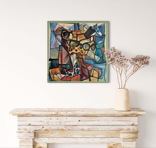 Acryl bild 50x50cm briefmarke - 50x50cm,