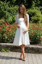 Umstandsbrautkleid mit Bolero