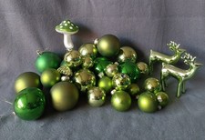Weihnachtskugeln Grüntöne gebraucht
