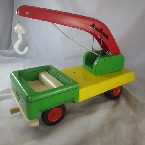 Holz auto spielzeug ddr - holz-auto, kran