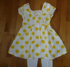 Jottum Tunika Blusen mini Kleid Gr 152 ( 158 / 164 ) punkte Kreise gelb