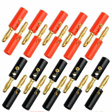 ✅ Bananenstecker 4mm Stecker vergoldet Banana Lautsprecher Kabel Laborstecker