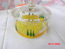 Deckeldose mit Öffnung für Löffel,  Glas, Marmeladendose, Bonbonniere, Gebäck