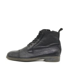 Geox Herren 59311 Boots Schwarz Leder Atmungsaktiv Stiefeletten EU 46