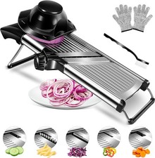 Profi Edelstahl Küchenreibe Mandoline Gemüseschneider Gemüsehobel Gemüse Reibe