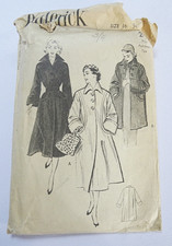 Vintage Schnittmuster 50er Jahre Butterick Damen Mantel New Look Damen 34" Brustumfang