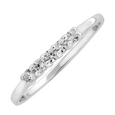 Ring, Silberring, Damenring mit Zirkonia aus 925er Silber Verlobungsring