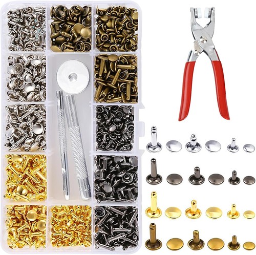 Ledernieten set 180 - ledernieten, set,