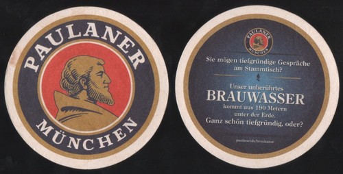Bierdeckel paulaner münchen - bierdeckel,