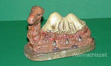 Weihnachten, 1 Kamel einer alten Krippe, farbig bemalter Ton, um 1920 !!!