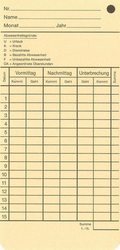 500 stück stempelkarten - stempelkarten, iv