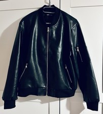 Apperloth Bomberjacke Damen, Kunstleder, Größe L, schwarz