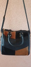 Damen Handtasche Umhängetasche Material -Mix Kroko-Optik