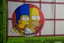 Alter Aufkleber TV Fernsehen Video Comic Die Simpsons Matt Groening