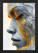 Frau Gesicht Foto 11 gerahmtes